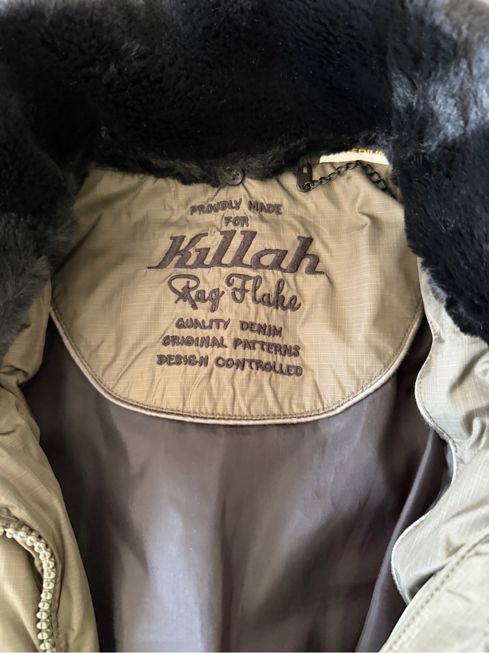 Vintage Killah by Miss Sixty Y2K Vertical Quilted Fur Collar Bomber Jacket